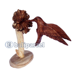 Wooden Birds, With Parasite Stand Wood