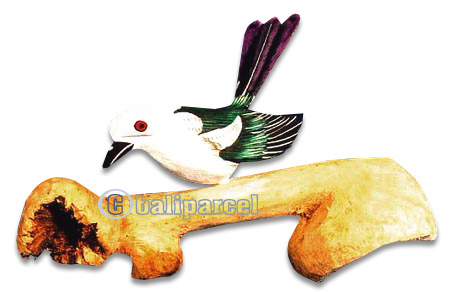 Handpainted Bird, With Parasite Wood