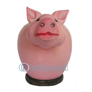 Wooden Coins Box Pig, Hand Carved From Albesia Wood