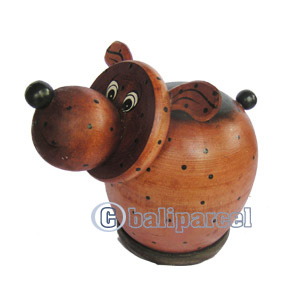 Wooden Coins Box, Hand Carved From Albesia Wood