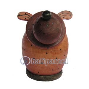 Wooden Coins Box, Hand Carved From Albesia Wood
