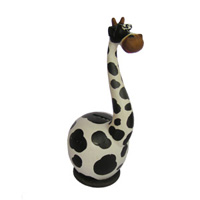 Wooden Coins Box Cow, Hand Carved From Albesia Wood