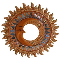 Mosaic Sun And Moon Mirror