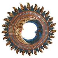 Mosaic Sun And Moon Mirror