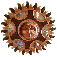 Mosaic Sun And Moon Mirror
