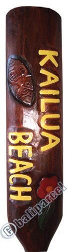 Wooden Tiki Paddle, Made From Albesia Wood