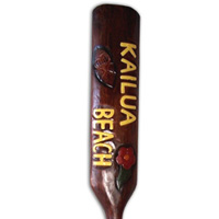 Wooden Tiki Paddle, Made From Albesia Wood