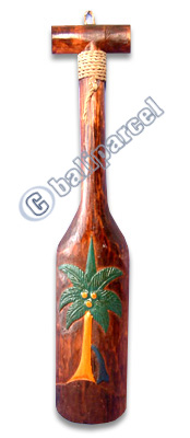 Wooden Tiki Paddle, Made From Albesia Wood