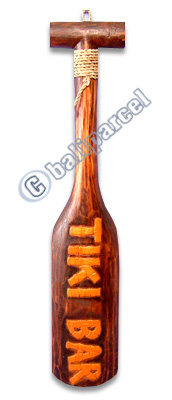 Wooden Tiki Paddle, Made From Albesia Wood