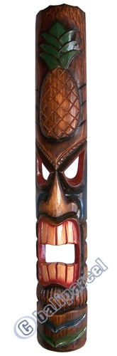 Wooden Tiki Mask, Hand Carved From Albesia Wood