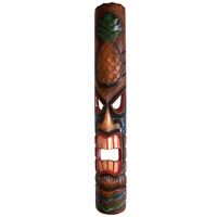 Wooden Tiki Mask, Hand Carved From Albesia Wood