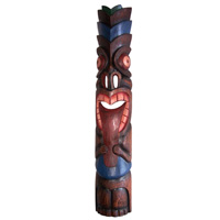 Wooden Tiki Mask, Hand Carved From Albesia Wood