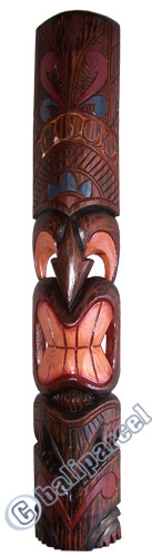 Wooden Tiki Mask, Hand Carved From Albesia Wood