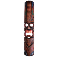 Wooden Tiki Mask, Hand Carved From Albesia Wood