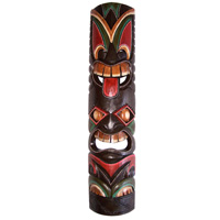 Wooden Tiki Mask, Hand Carved From Albesia Wood