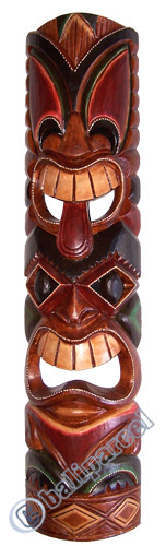 Wooden Tiki Mask, Hand Carved From Albesia Wood