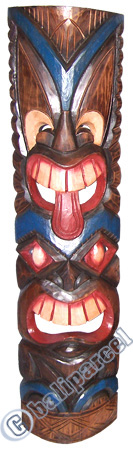 Wooden Tiki Mask, Hand Carved From Albesia Wood