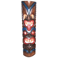 Wooden Tiki Mask, Hand Carved From Albesia Wood