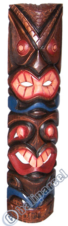 Wooden Tiki Mask, Hand Carved From Albesia Wood