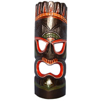 Wooden Tiki Mask, Hand Carved From Albesia Wood