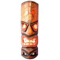Wooden Tiki Mask, Hand Carved From Albesia Wood