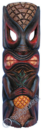 Wooden Tiki Mask, Hand Carved From Albesia Wood