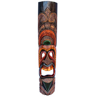 Wooden Tiki Mask, Hand Carved From Albesia Wood