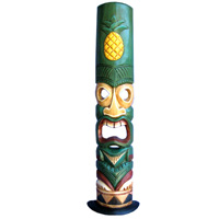Wooden Tiki Mask, Hand Carved From Albesia Wood