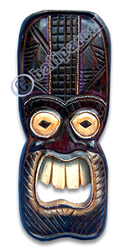Wooden Tiki Mask, Hand Carved From Albesia Wood