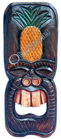 Wooden Tiki Mask, Hand Carved From Albesia Wood