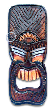 Wooden Tiki Mask, Hand Carved From Albesia Wood