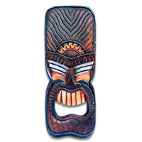Wooden Tiki Mask, Hand Carved From Albesia Wood