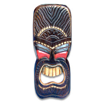 Wooden Tiki Mask, Hand Carved From Albesia Wood