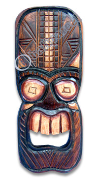 Wooden Tiki Mask, Hand Carved From Albesia Wood