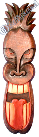 Wooden Tiki Mask, Hand Carved From Albesia Wood