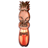 Wooden Tiki Mask, Hand Carved From Albesia Wood