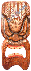 Wooden Tiki Mask, Hand Carved From Albesia Wood