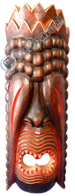 Wooden Tiki Mask, Hand Carved From Albesia Wood