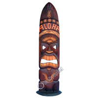 Wooden Tiki Mask, Hand Carved From Albesia Wood