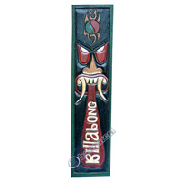 Wooden Tiki Wallhanging, Hand Carved From Albesia Woodv