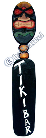 Wooden Tiki Paddle, Made From Albesia Wood