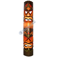Wooden Tiki Mask, Hand Carved From Albesia Wood