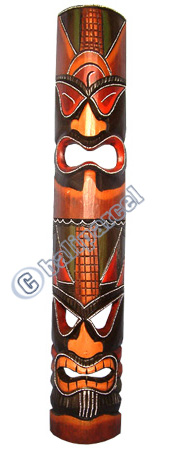 Wooden Tiki Mask, Hand Carved From Albesia Wood