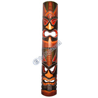 Wooden Tiki Mask, Hand Carved From Albesia Wood