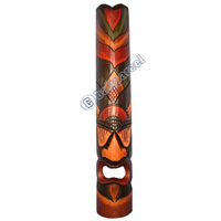 Wooden Tiki Mask, Hand Carved From Albesia Wood