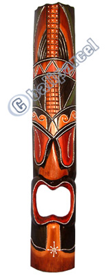 Wooden Tiki Mask, Hand Carved From Albesia Wood