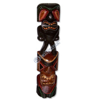 Wooden Tiki Statue, Hand Carved From Albesia Wood