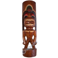 Wooden Tiki Statue, Hand Carved From Albesia Wood