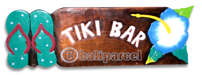 Wooden Tiki Wallhanging, Hand Carved From Albesia Wood