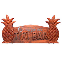 Wooden Tiki Wallhanging, Hand Carved From Suar Wood